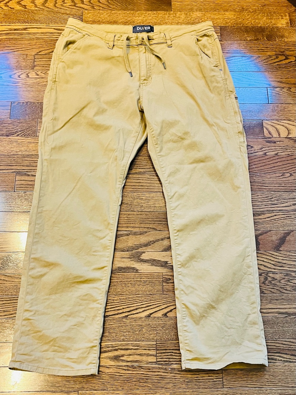 DU/ER Performance Stretch Pants 36x30 TENCEL Khaki